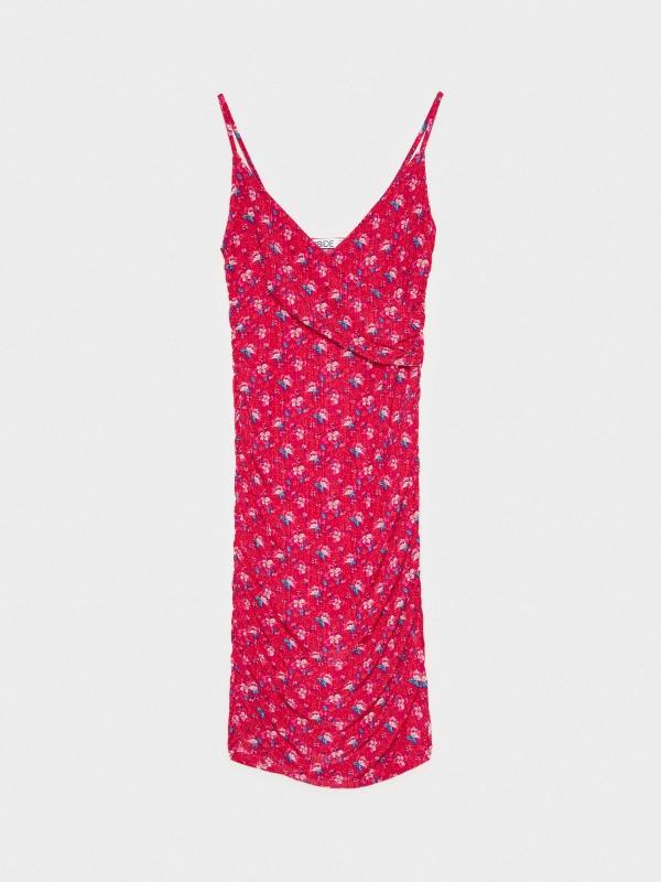 In Side Vestido Mini Fruncido Estampado Floral