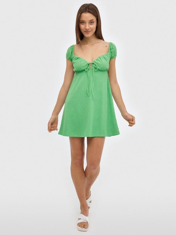 In Side Vestido Mini Print Lunares