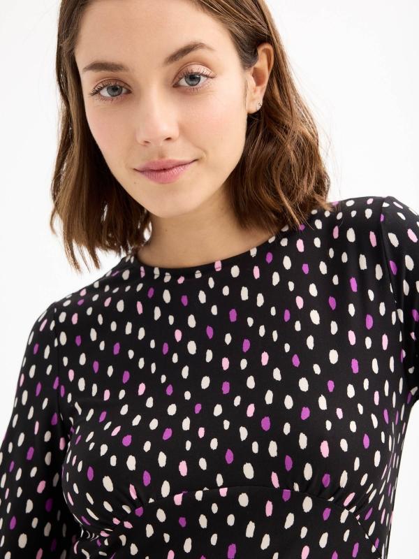 In Side Vestido Mini Print Lunares Total