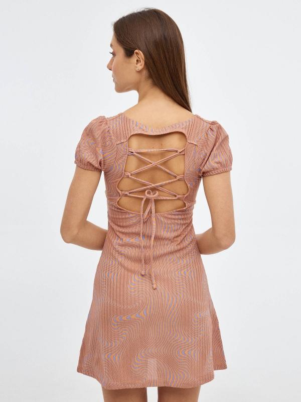 In Side Vestido Mini Print Psicodelico