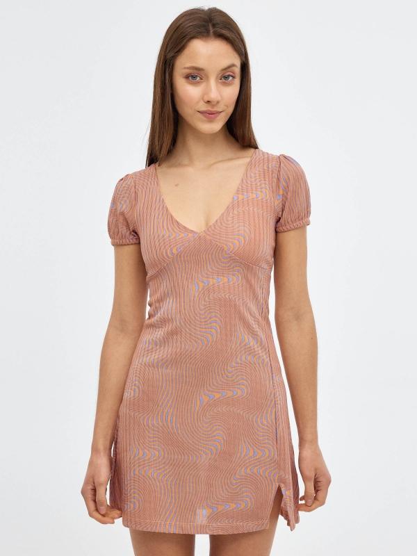 In side Vestido mini print psicodelico