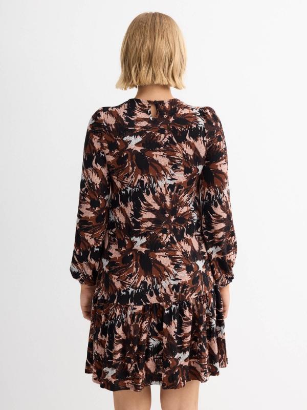 In Side Vestido Mini Print Total Con Volante