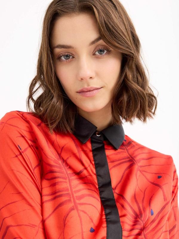 In Side Vestido Mini Satinado De Flores