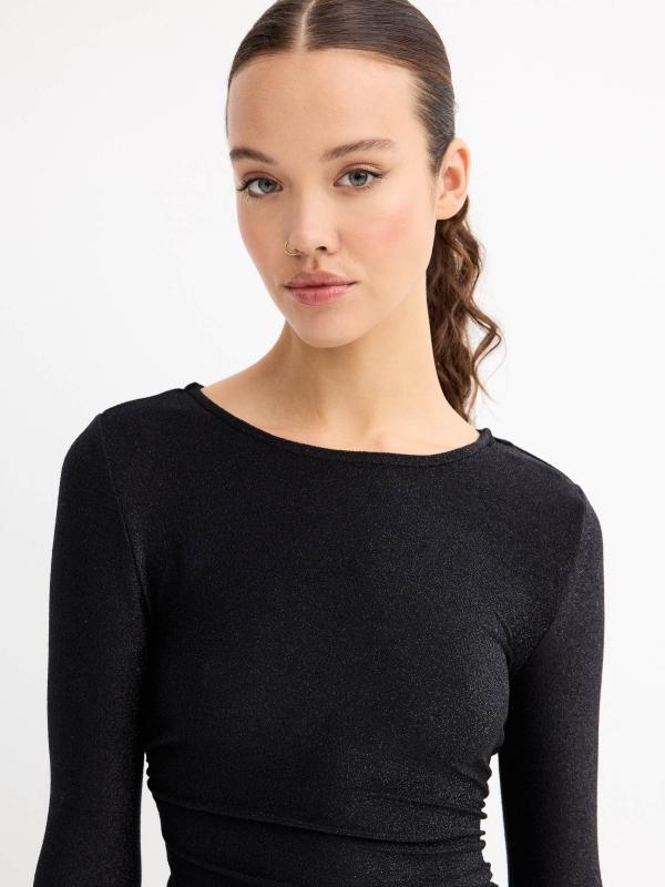 In Side Vestido Mini Slim Brillante