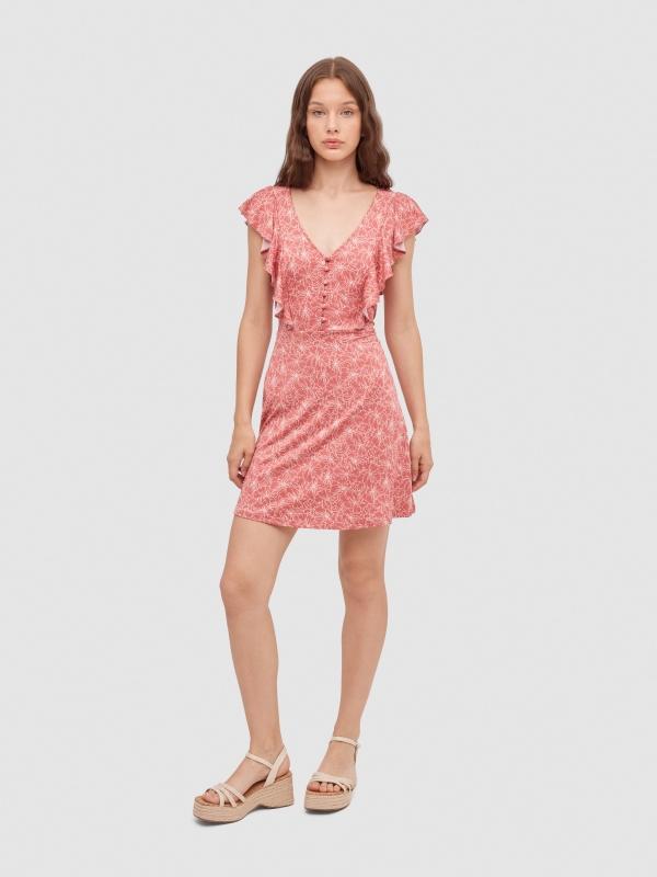 In Side Vestido Mini Volantes