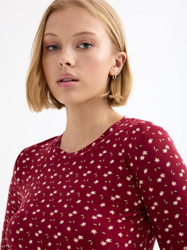 In Side Vestido Mini Vuelo Estampado Flores