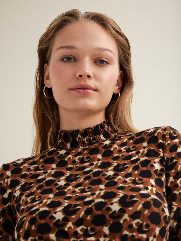 In Side Vestido Perkins Animal Print