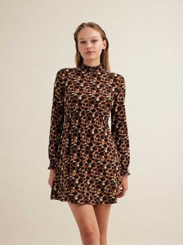 In side Vestido perkins animal print