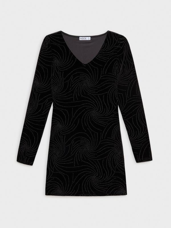 In Side Vestido Terciopelo Brillos