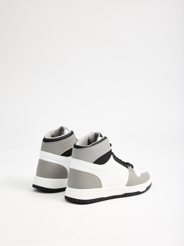 In Side Zapatilla Bota Deportiva Blanco Y Negro