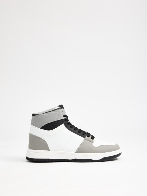 In side Zapatilla bota deportiva blanco y negro