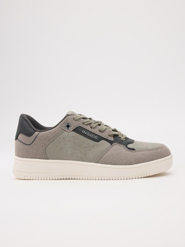 In side Zapatilla casual combinada grises