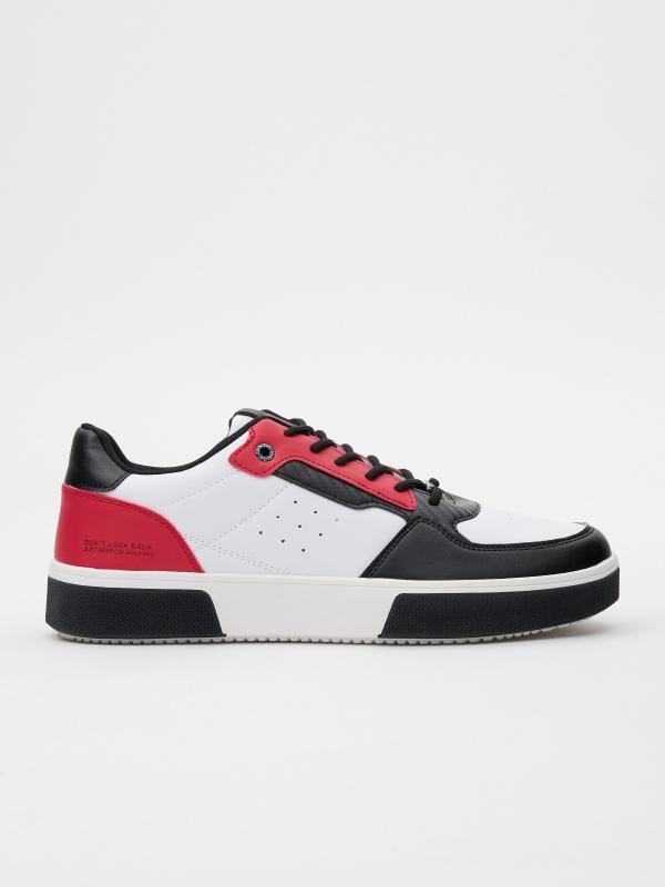 In side Zapatilla con contraste de polipiel