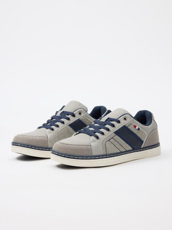 In Side Zapatilla De Polipiel Y Lona