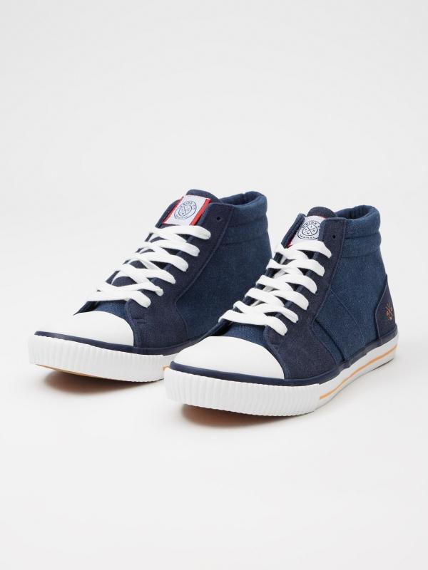 In Side Zapatilla Estilo Bota De Lona