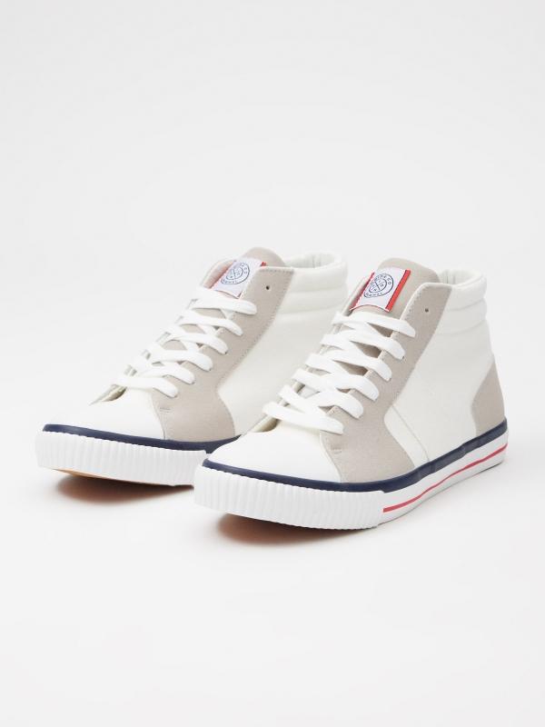 In Side Zapatilla Estilo Bota De Lona