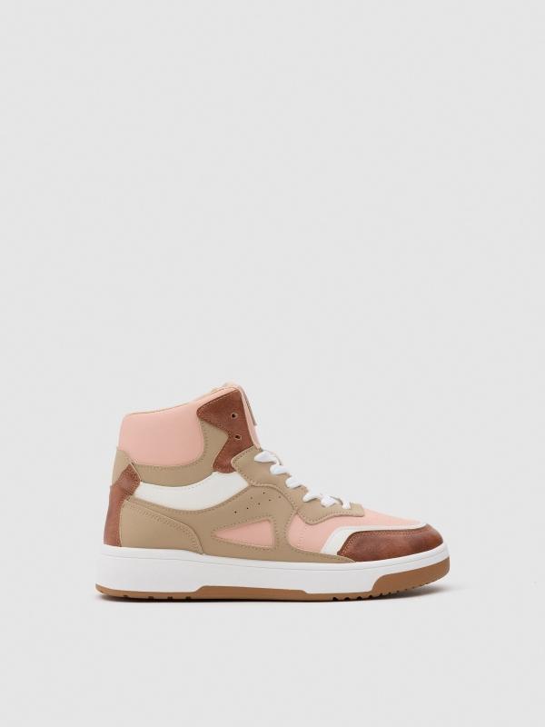 In side Zapatilla tipo bota combinada