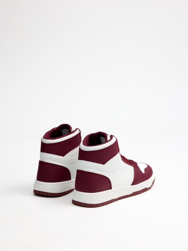In Side Zapatillas Altas Blanco Y Roja
