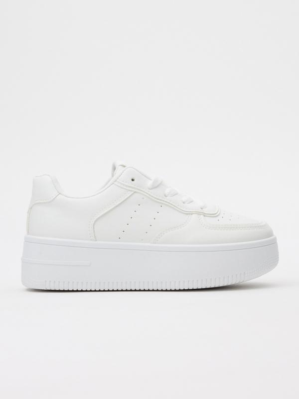 In side Zapatillas bajas con plataforma blancas