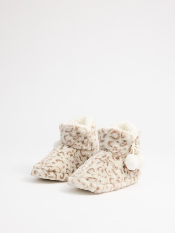 In Side Zapatillas De Casa Botín Animal Print