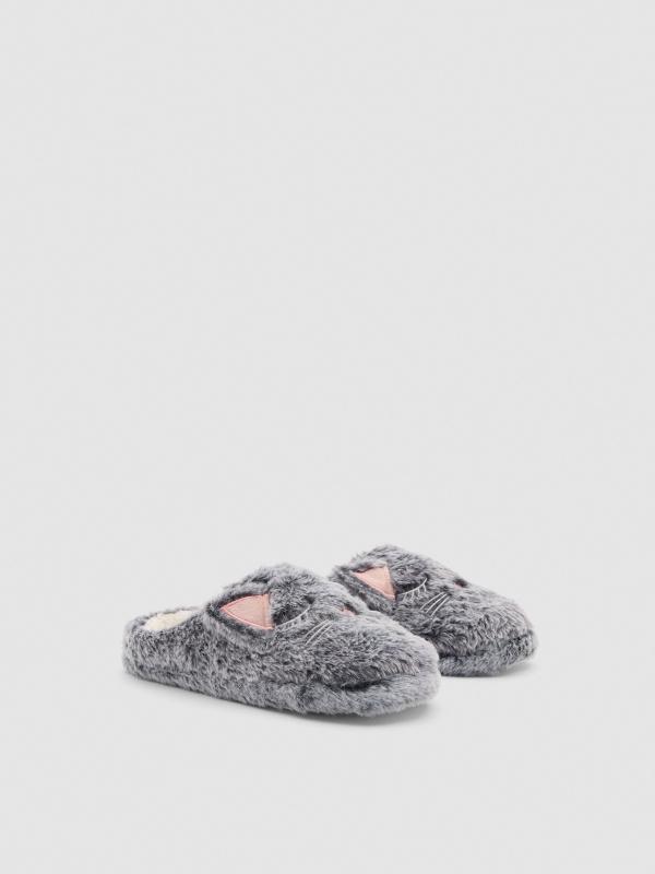 In Side Zapatillas De Casa Gatito