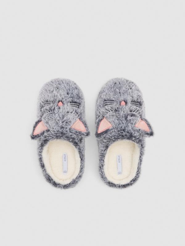 In Side Zapatillas De Casa Gatito