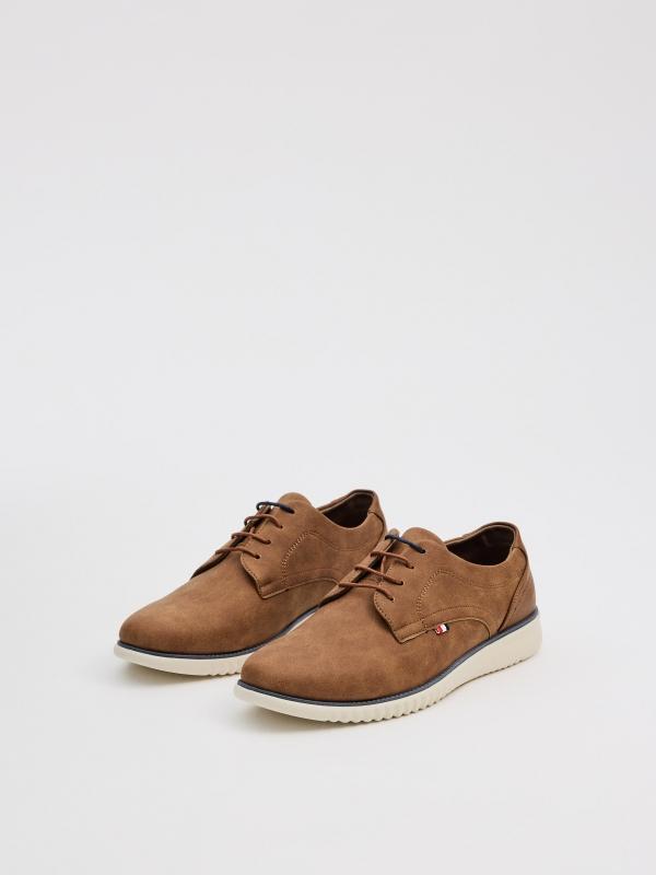 In Side Zapato Blucher Marrón Claro