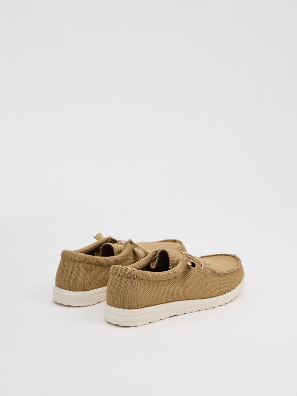 In Side Zapato Wallaby Lona Marrón Claro