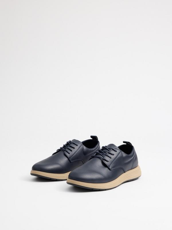 In Side Zapatos Azules En Polipiel