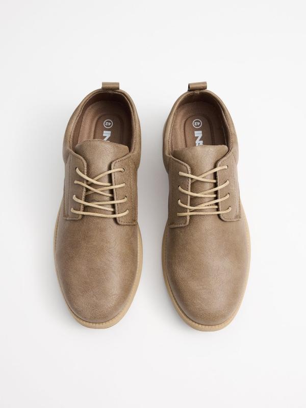 In Side Zapatos En Polipiel Con Cordones