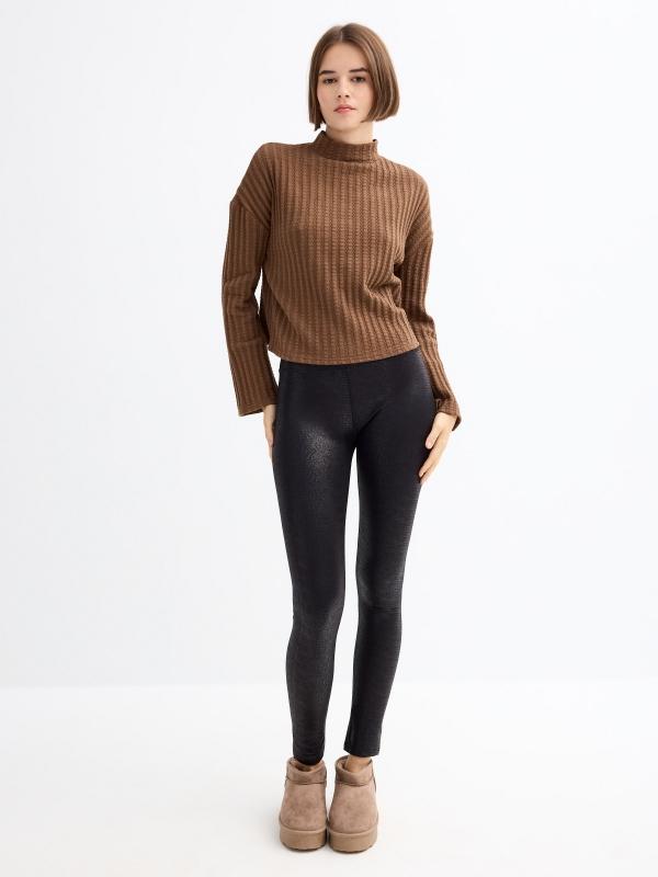 In side Leggings superskinny efecto piel animal print