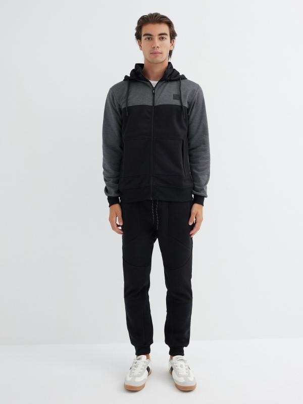 In Side Sudadera Manga Larga Con Capucha Color Block