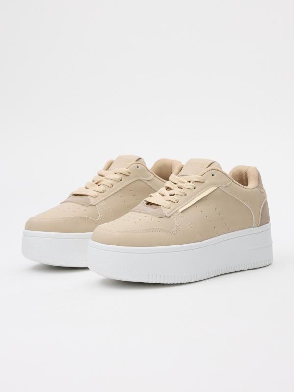 In Side Zapatilla Casual De Polipiel Con Plataforma