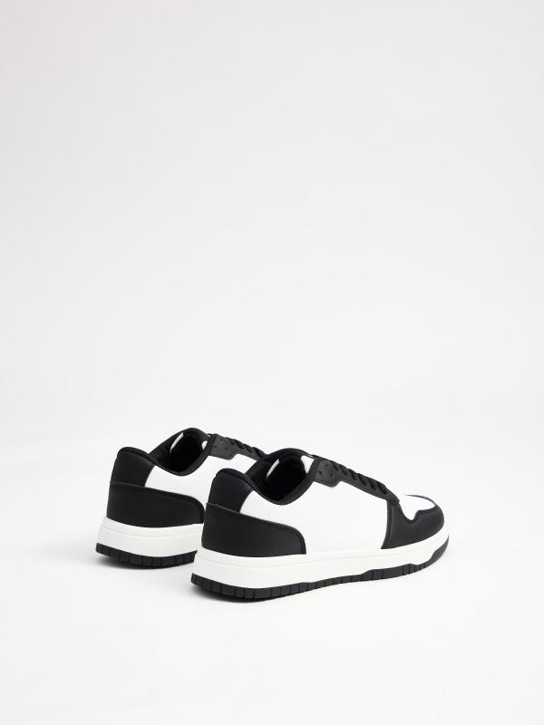 In Side Zapatilla Deportiva Combinada Blanco Y Negro