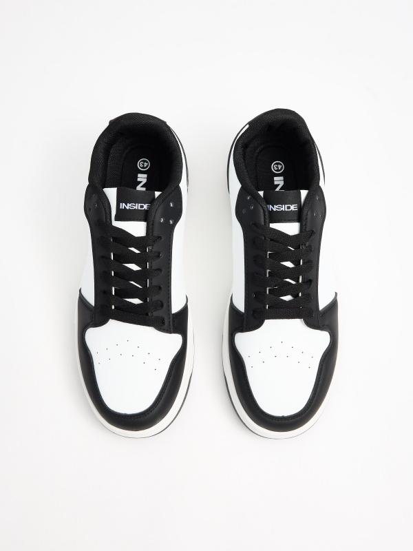 In Side Zapatilla Deportiva Combinada Blanco Y Negro