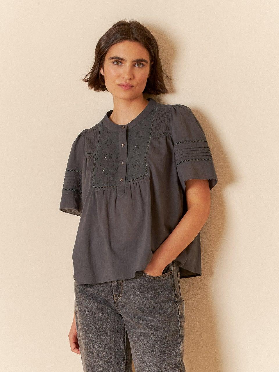 Indi & cold BLUSA VOILE BORDADA