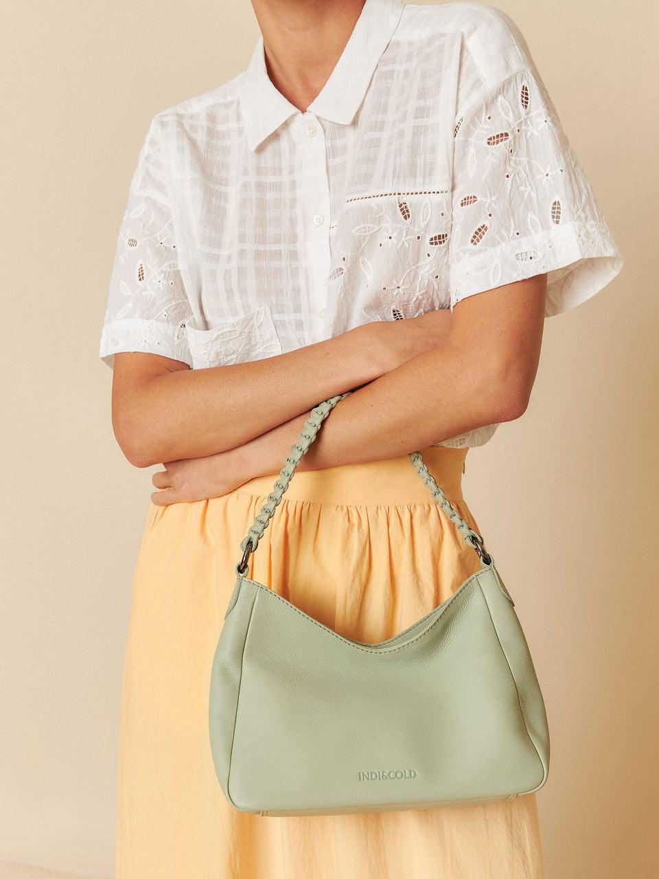 Indi & cold BOLSO PIEL ASA TRENZADA