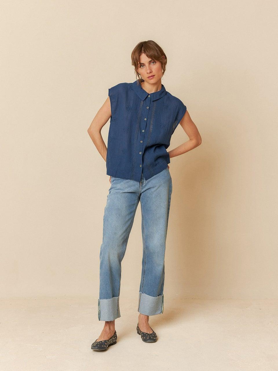 Indi & Cold CAMISA BORDADA ALGODÓN