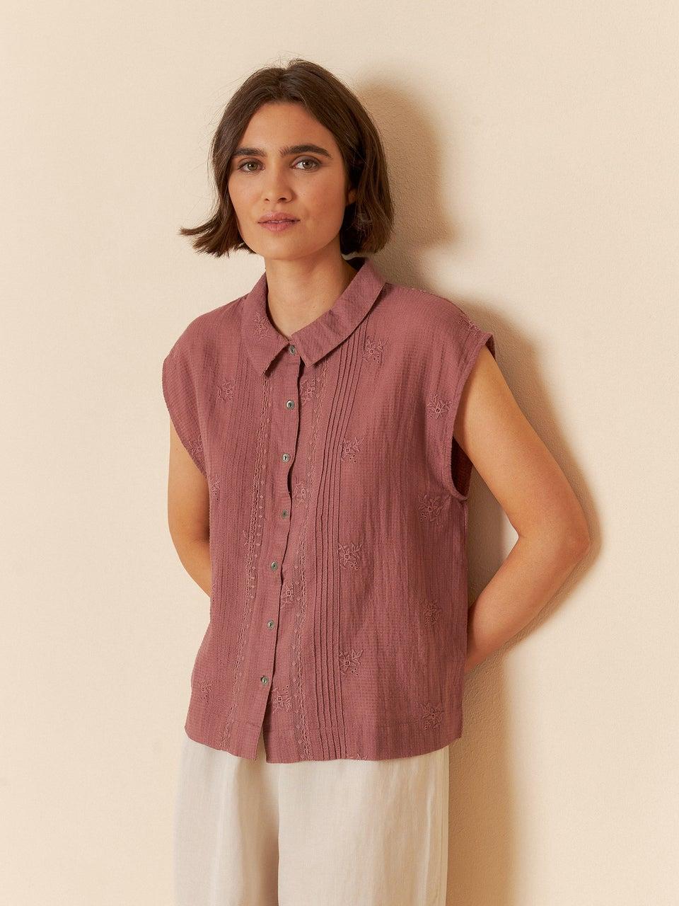 Indi & cold CAMISA BORDADA ALGODÓN