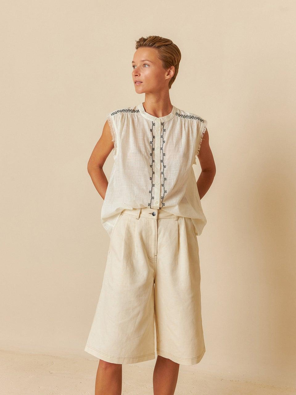 Indi & Cold CAMISA BORDADOS PUNTO DE CRUZ