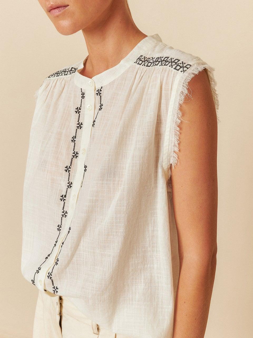 Indi & cold CAMISA BORDADOS PUNTO DE CRUZ