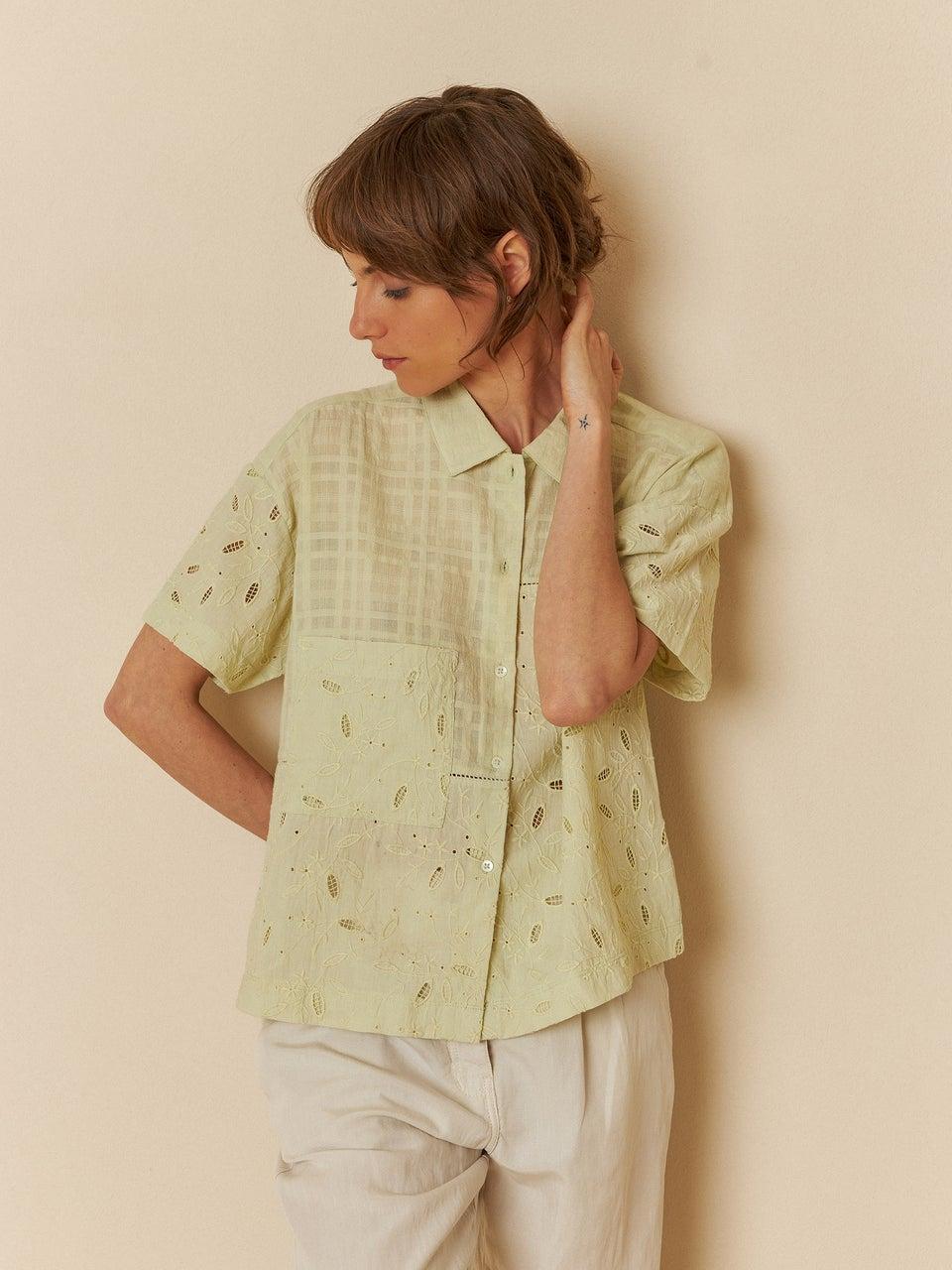 Indi & cold CAMISA COMBINADA BORDADOS