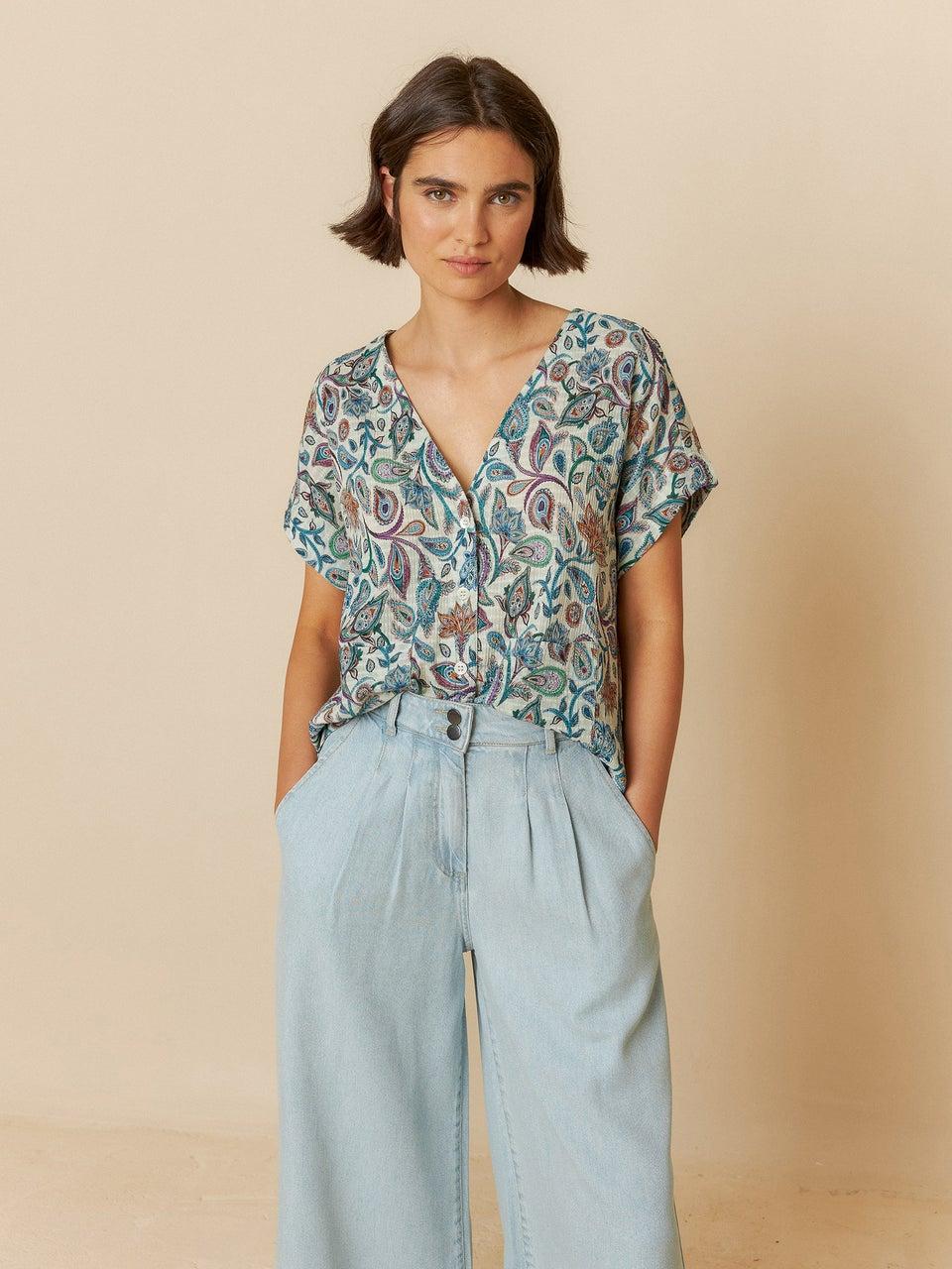 Indi & cold CAMISA CROP PASLEY