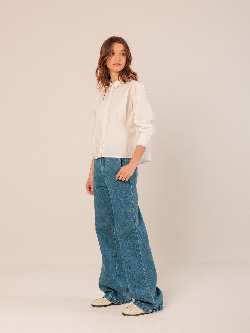 Indi & cold CAMISA CROP POPELÍN