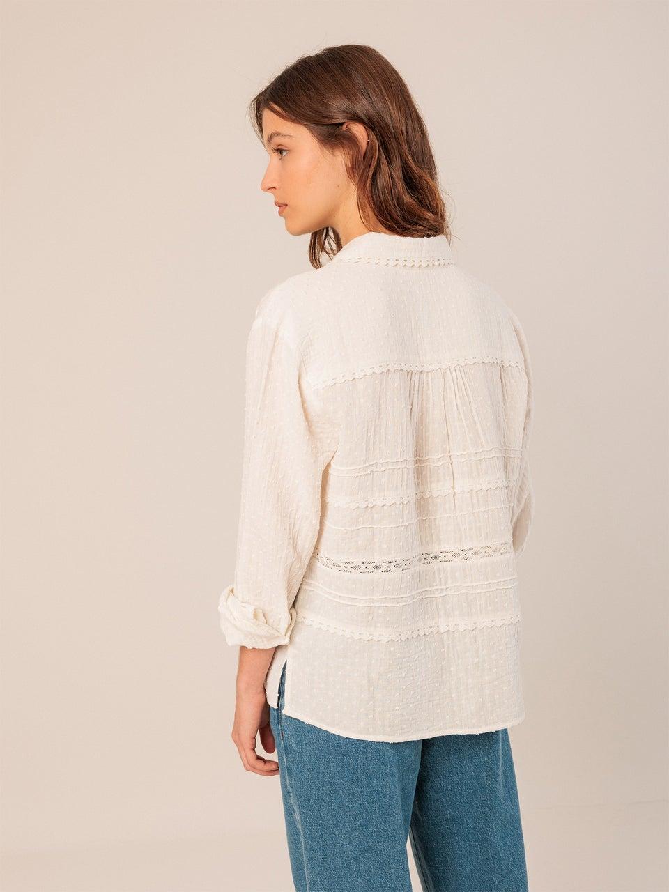 Indi & Cold CAMISA DE PLUMETI Y PUNTILLA