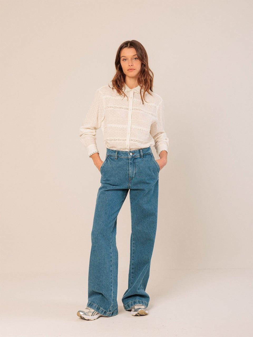 Indi & Cold CAMISA DE PLUMETI Y PUNTILLA