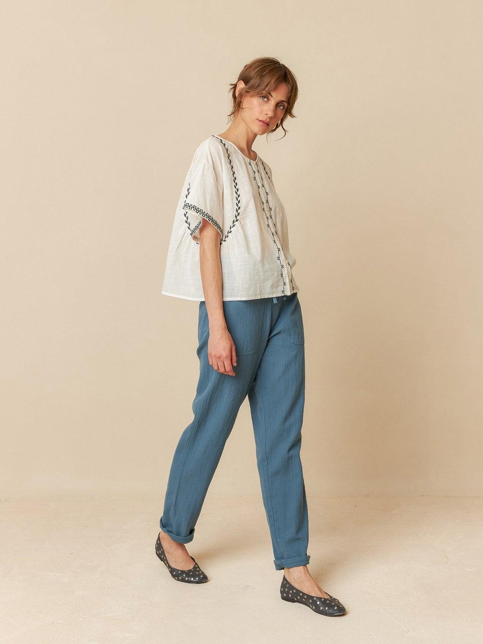 Indi & Cold CAMISA TRAPECIO BORDADA