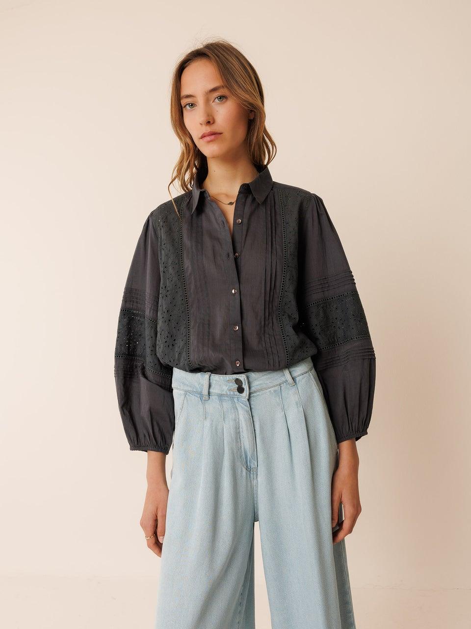 Indi & Cold CAMISA VOILE BORDADA