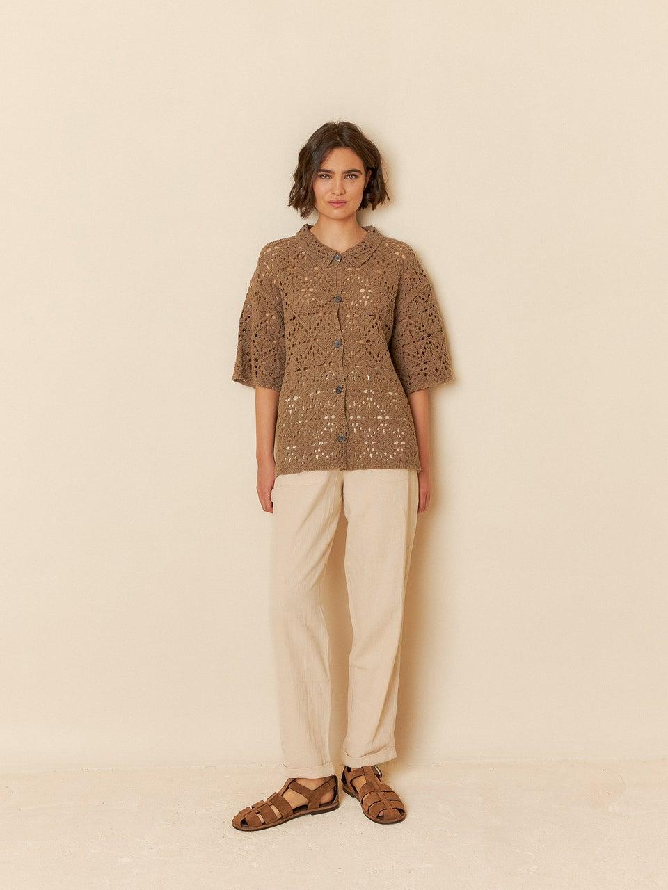 Indi & cold CHAQUETA MANGA CORTA CROCHET