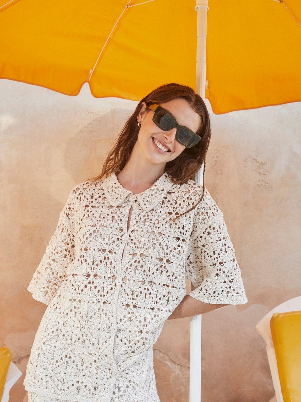 Indi & cold CHAQUETA MANGA CORTA CROCHET